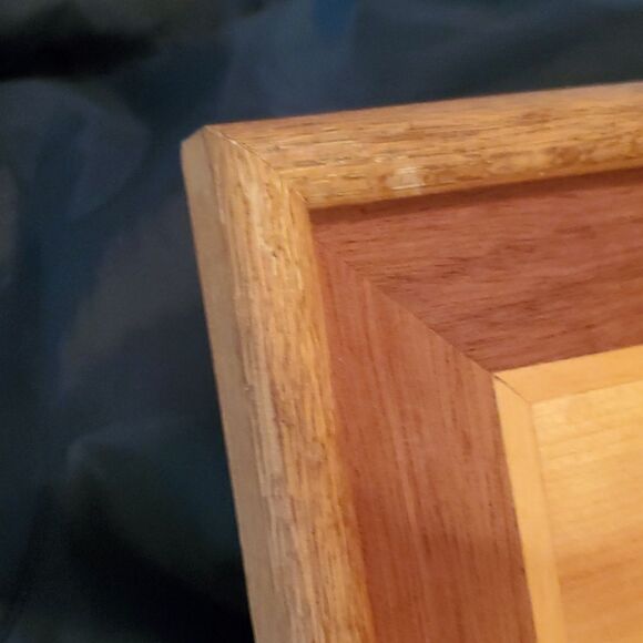 Vintage Yukon Collection Fine Alaskan Marquetry Whale Pod Wood Picture - Picture 6 of 10